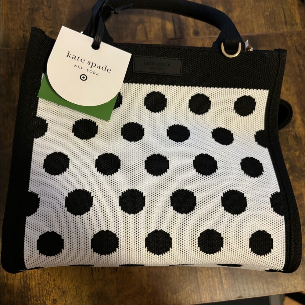 Kate Spade New York x Target Black & White Polka Dot Knit Crossbody Women’s Bag